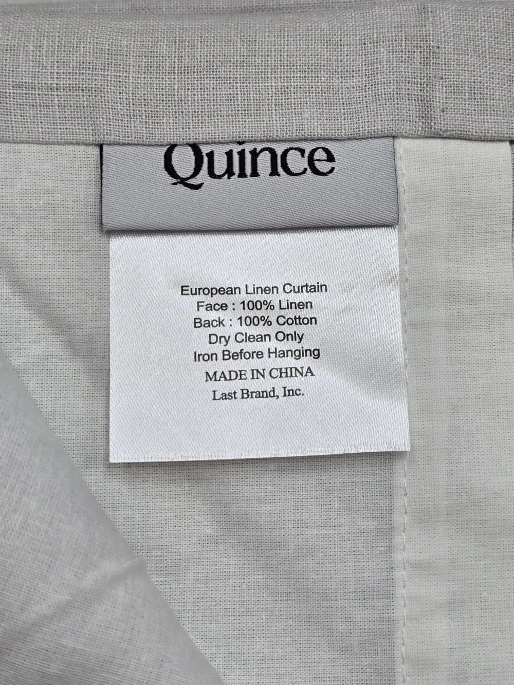 NWT QUINCE Set Of 2 48x96 European Linen Curtains Cloud 9278